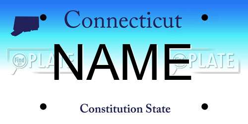 NAME Connecticut License Plate