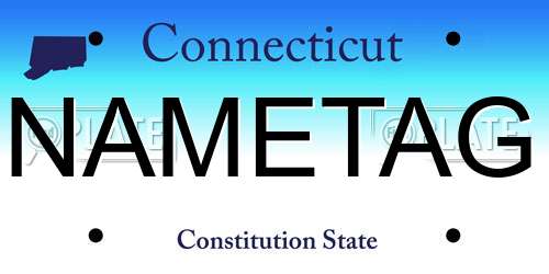 NAMETAG Connecticut License Plate