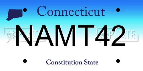 NAMT42 Connecticut License Plate