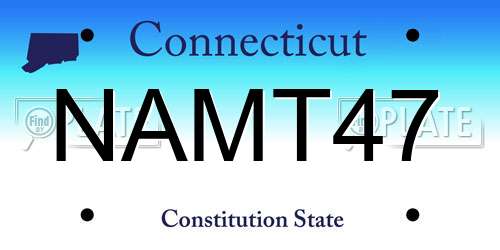 NAMT47 Connecticut License Plate