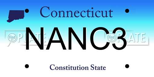NANC3 Connecticut License Plate