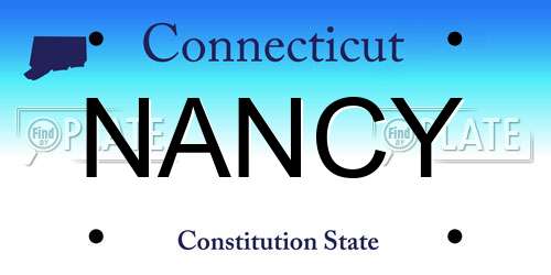 NANCY Connecticut License Plate