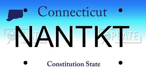 NANTKT Connecticut License Plate