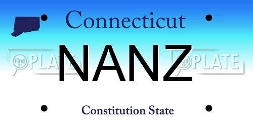 NANZ Connecticut License Plate