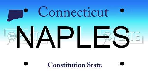 NAPLES Connecticut License Plate