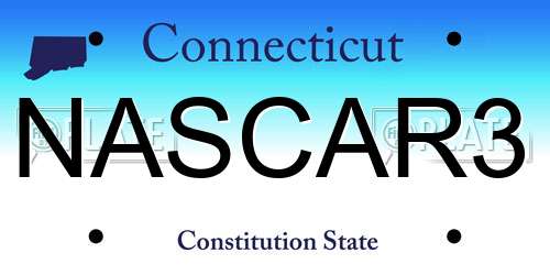 NASCAR3 Connecticut License Plate