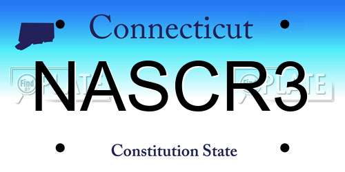 NASCR3 Connecticut License Plate