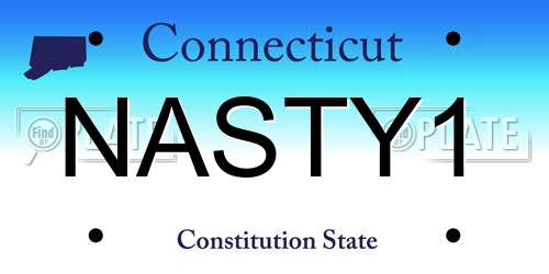 NASTY1 Connecticut License Plate