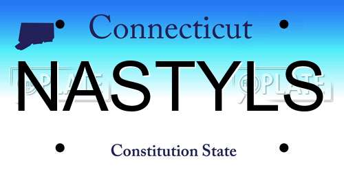 NASTYLS Connecticut License Plate