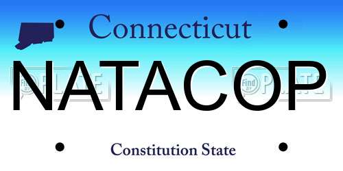 NATACOP Connecticut License Plate
