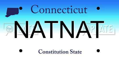 NATNAT Connecticut License Plate