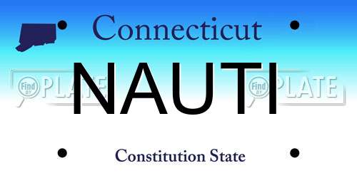 NAUTI Connecticut License Plate