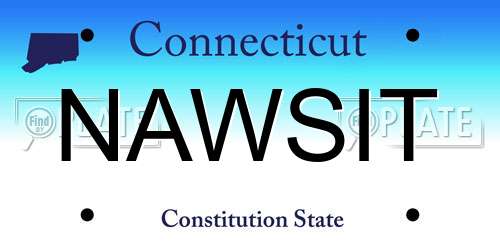 NAWSIT Connecticut License Plate