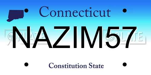 NAZIM57 Connecticut License Plate