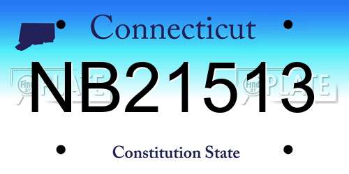 NB21513 Connecticut License Plate