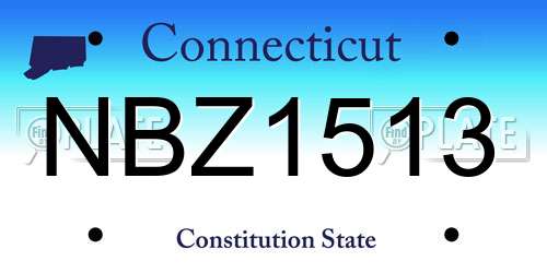 NBZ1513 Connecticut License Plate