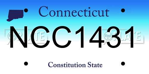 NCC1431 Connecticut License Plate