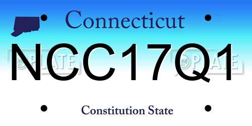 NCC17Q1 Connecticut License Plate