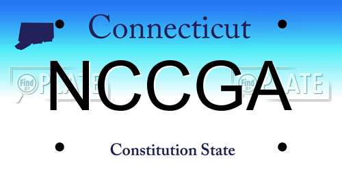 NCCGA Connecticut License Plate