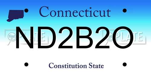 ND2B2O Connecticut License Plate