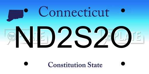 ND2S2O Connecticut License Plate