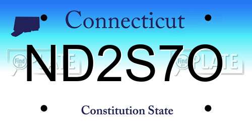 ND2S7O Connecticut License Plate