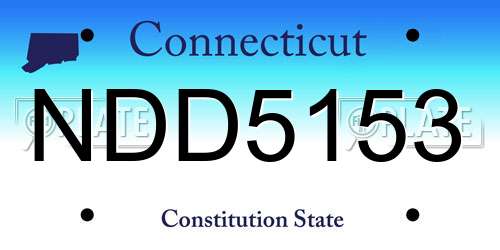 NDD5153 Connecticut License Plate