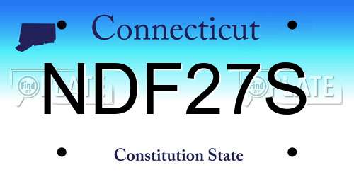NDF27S Connecticut License Plate