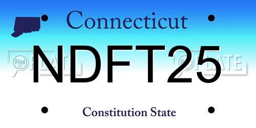 NDFT25 Connecticut License Plate