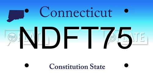 NDFT75 Connecticut License Plate