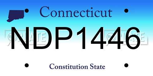NDP1446 Connecticut License Plate
