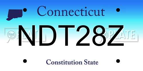 NDT28Z Connecticut License Plate