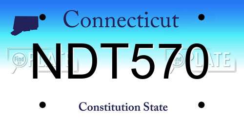 NDT570 Connecticut License Plate