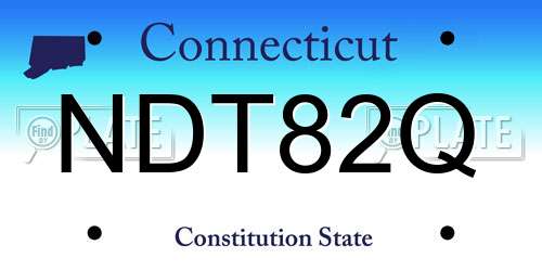 NDT82Q Connecticut License Plate