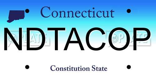 NDTACOP Connecticut License Plate
