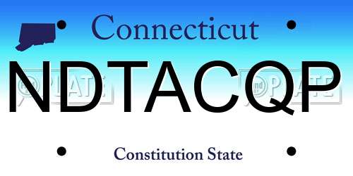 NDTACQP Connecticut License Plate