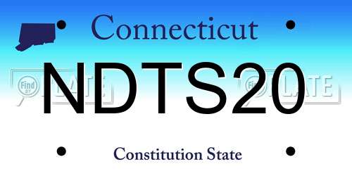 NDTS20 Connecticut License Plate