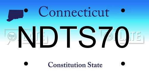 NDTS70 Connecticut License Plate