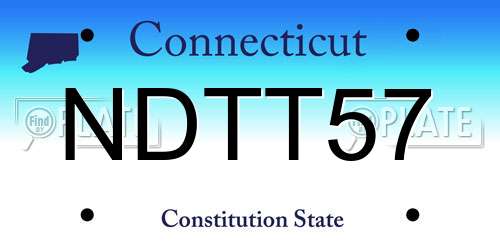 NDTT57 Connecticut License Plate