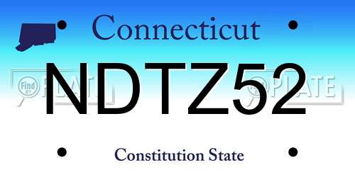 NDTZ52 Connecticut License Plate