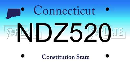 NDZ520 Connecticut License Plate