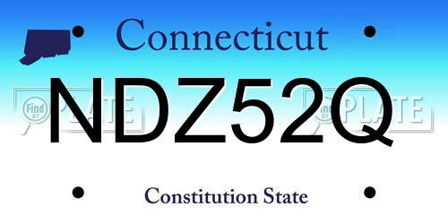 NDZ52Q Connecticut License Plate