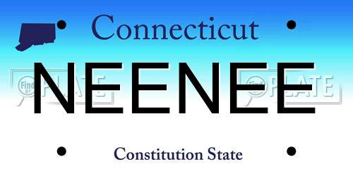NEENEE Connecticut License Plate