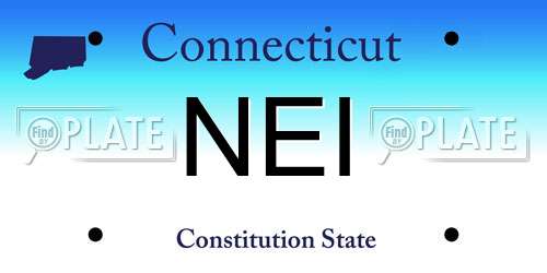 NEI Connecticut License Plate