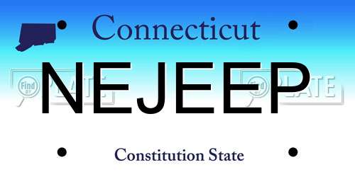 NEJEEP Connecticut License Plate