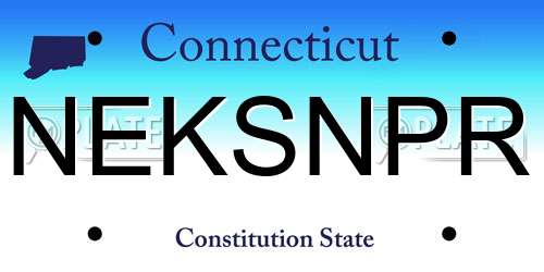 NEKSNPR Connecticut License Plate