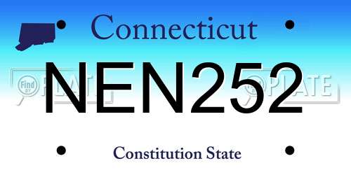 NEN252 Connecticut License Plate