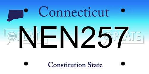 NEN257 Connecticut License Plate