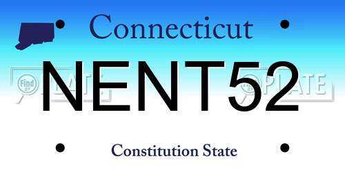 NENT52 Connecticut License Plate
