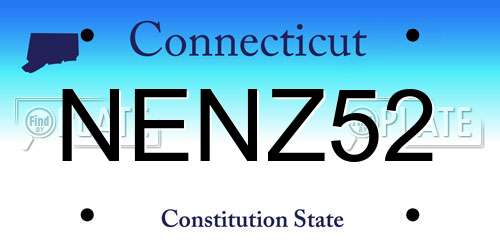 NENZ52 Connecticut License Plate